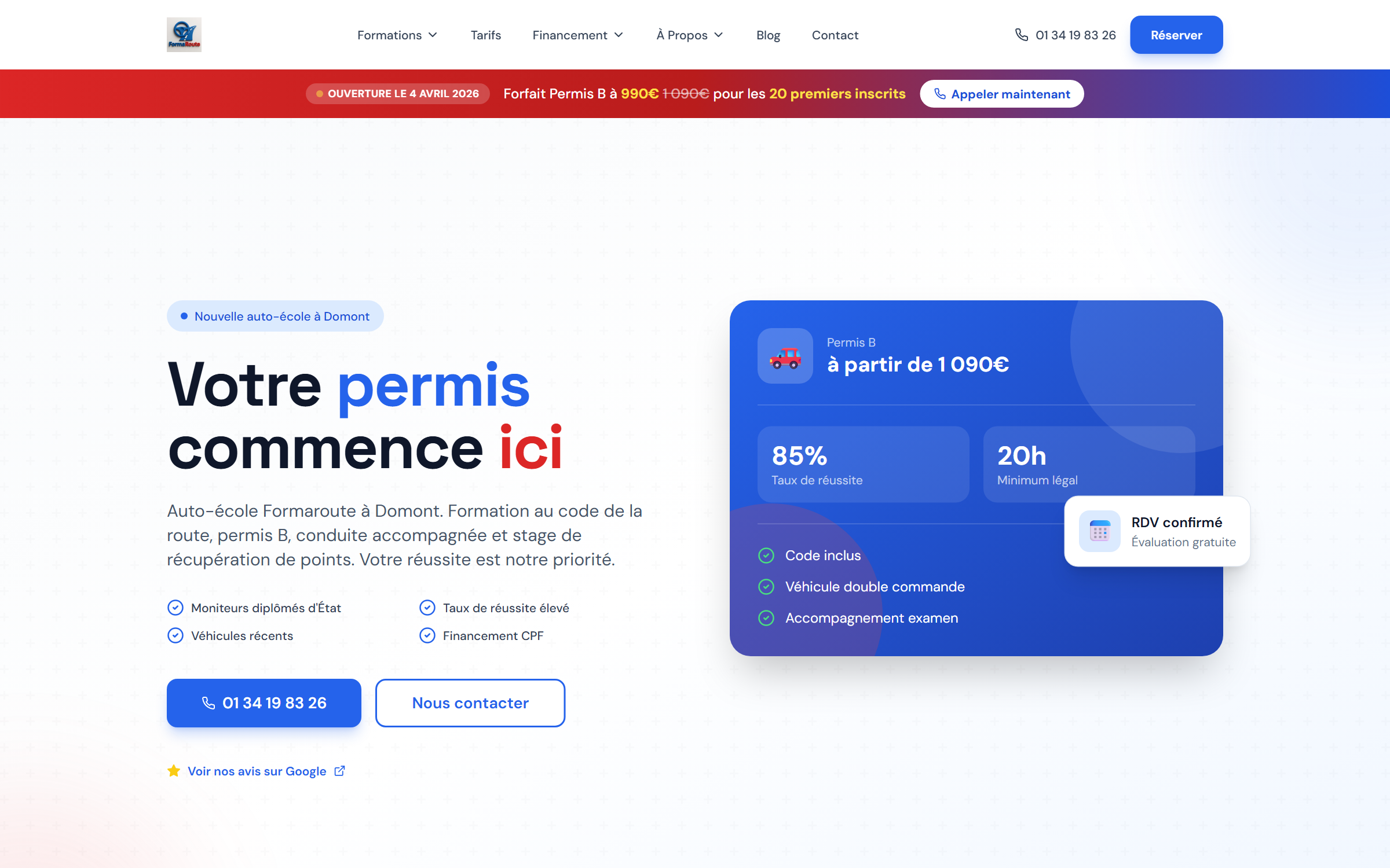 Formaroute — Plateforme auto-école digitale