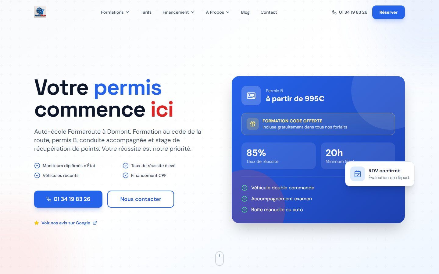 Formaroute — Plateforme auto-école digitale